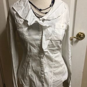White House Black Market sz 6 Military Shirt